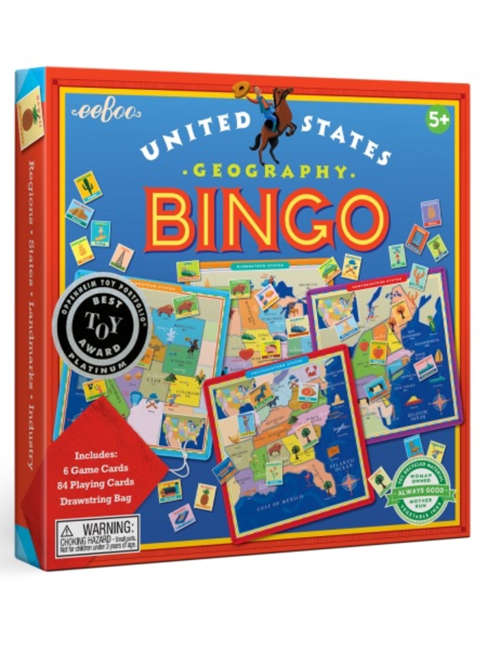 NEW eeBoo United States Geography Bingo Game ~ homeschool classroom games